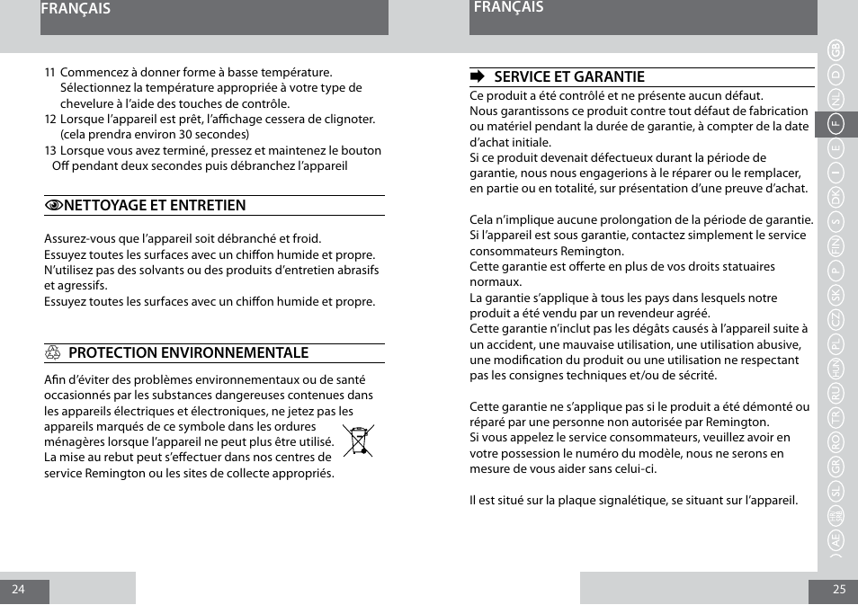 Remington CI5319 User Manual | Page 13 / 61