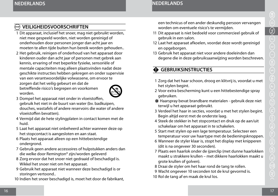 Remington CI5319 User Manual | Page 9 / 61