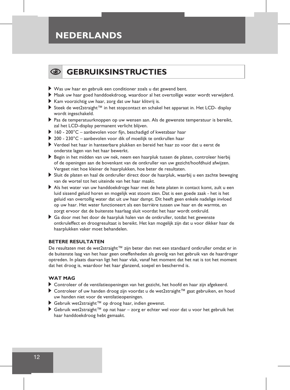 Nederlands, Gebruiksinstructies, Schoonmaken en onderhoud | Belangrijke informatie | Remington S8102 User Manual | Page 14 / 112