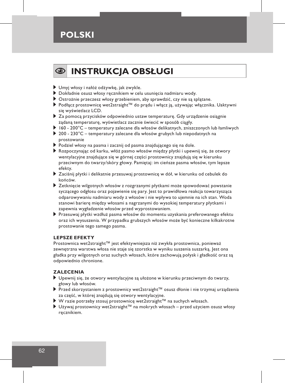 Polski, Instrukcja obsługi, Czyszczenie i pielęgnacja | Uwaga | Remington S8102 User Manual | Page 64 / 112