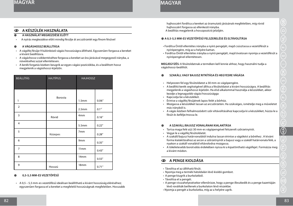 Magyar | Remington MB4030 User Manual | Page 42 / 69