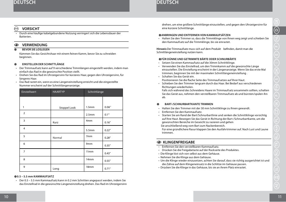 Deutsch | Remington MB4030 User Manual | Page 6 / 69