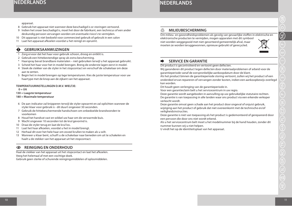 Nederlands | Remington CI56W0 User Manual | Page 6 / 36