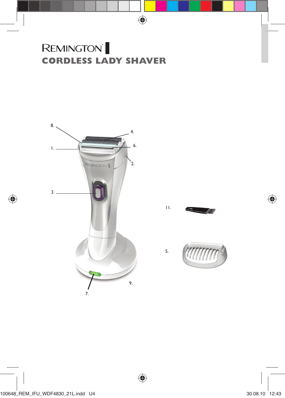 Cordless lady shaver | Remington WDF4830C User Manual | Page 3 / 111