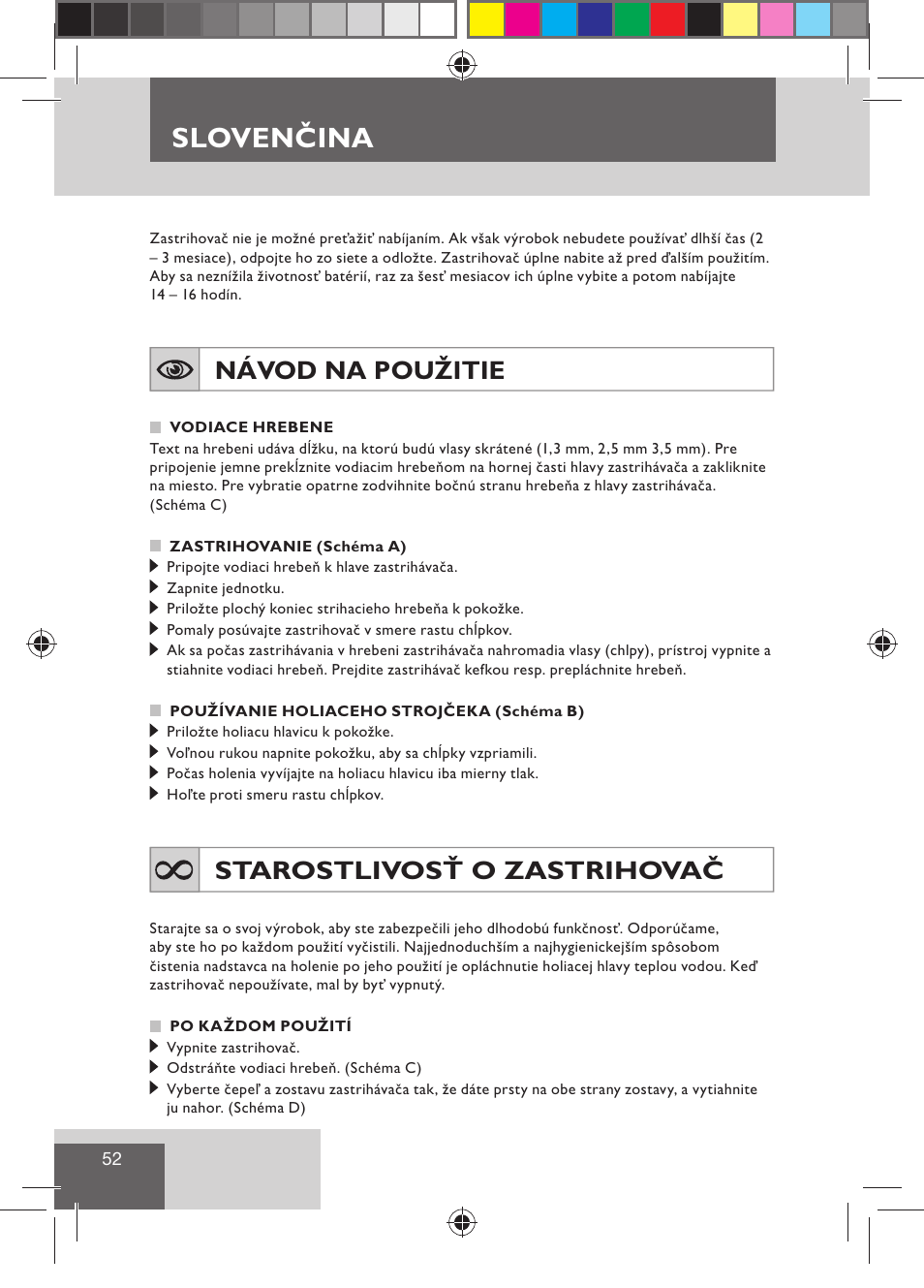 Slovenčina, Návod na použitie, Starostlivosť o zastrihovač | Remington BHT300 User Manual | Page 54 / 108