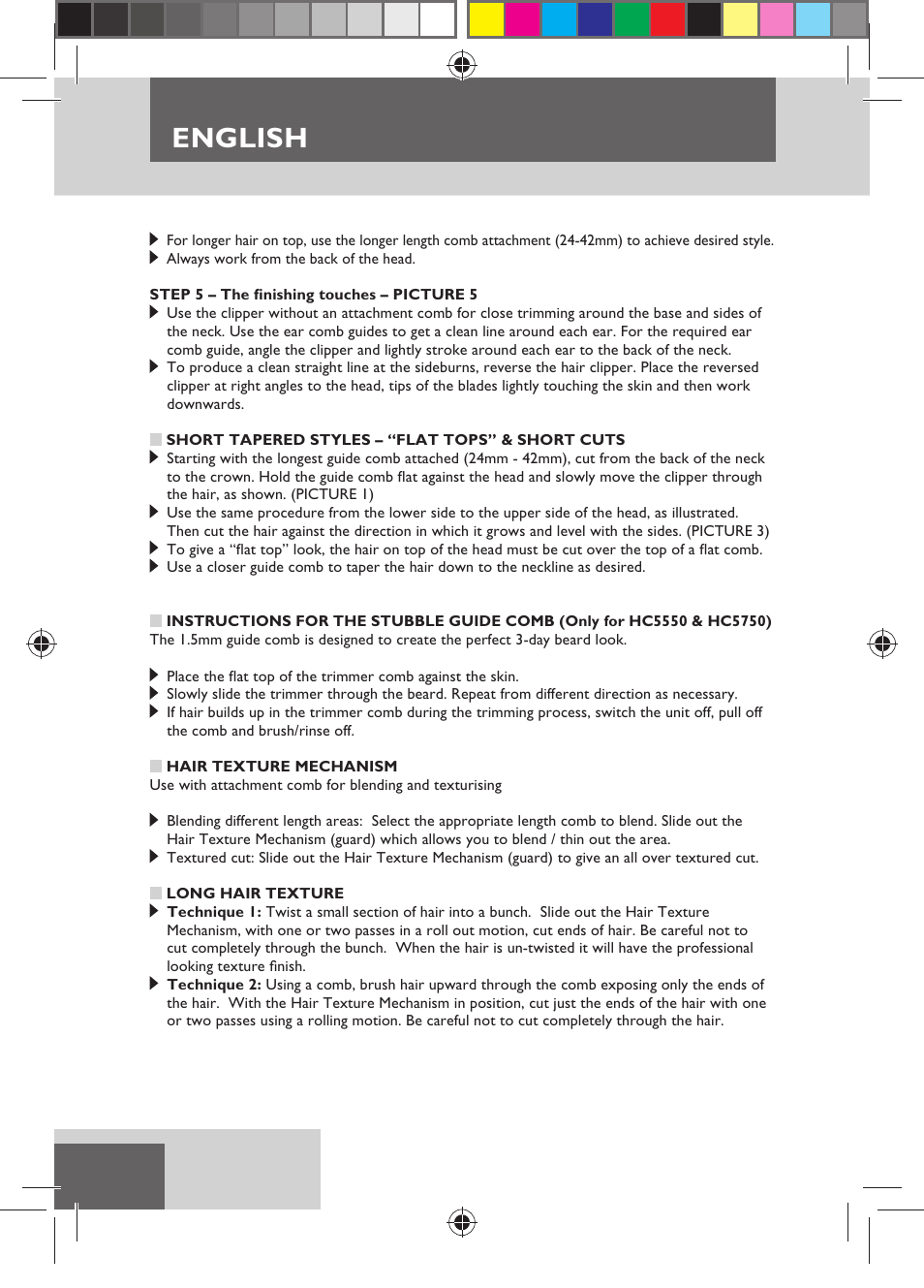 English | Remington HC5750 User Manual | Page 10 / 162