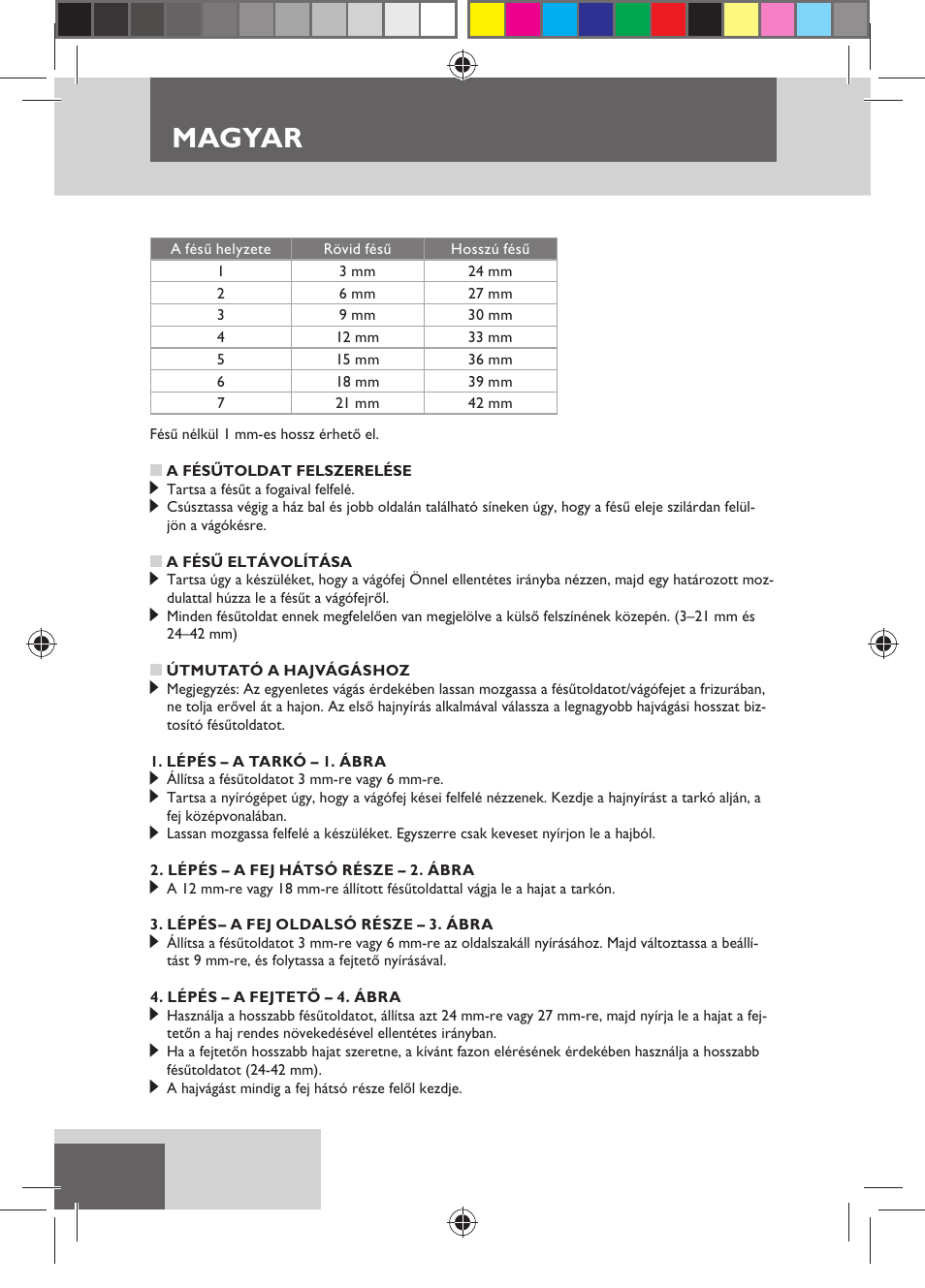 Magyar | Remington HC5750 User Manual | Page 104 / 162