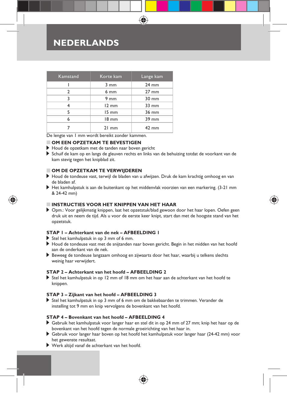 Nederlands | Remington HC5750 User Manual | Page 24 / 162