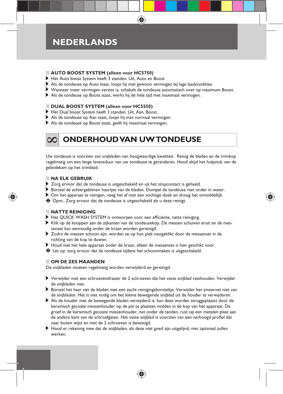 Nederlands, Onderhoud van uw tondeuse | Remington HC5750 User Manual | Page 26 / 162