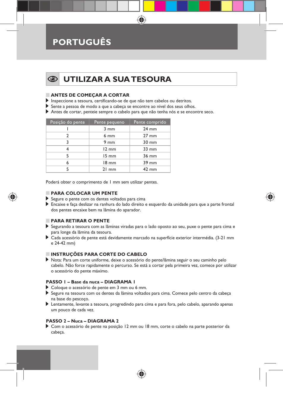 Português, Utilizar a sua tesoura | Remington HC5750 User Manual | Page 74 / 162