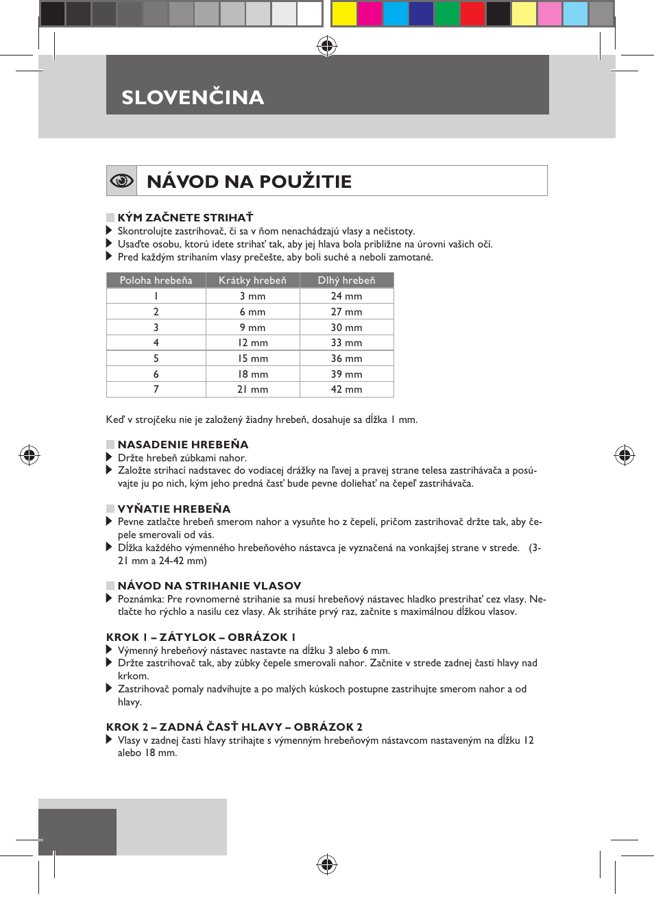 Slovenčina, Návod na použitie | Remington HC5750 User Manual | Page 82 / 162