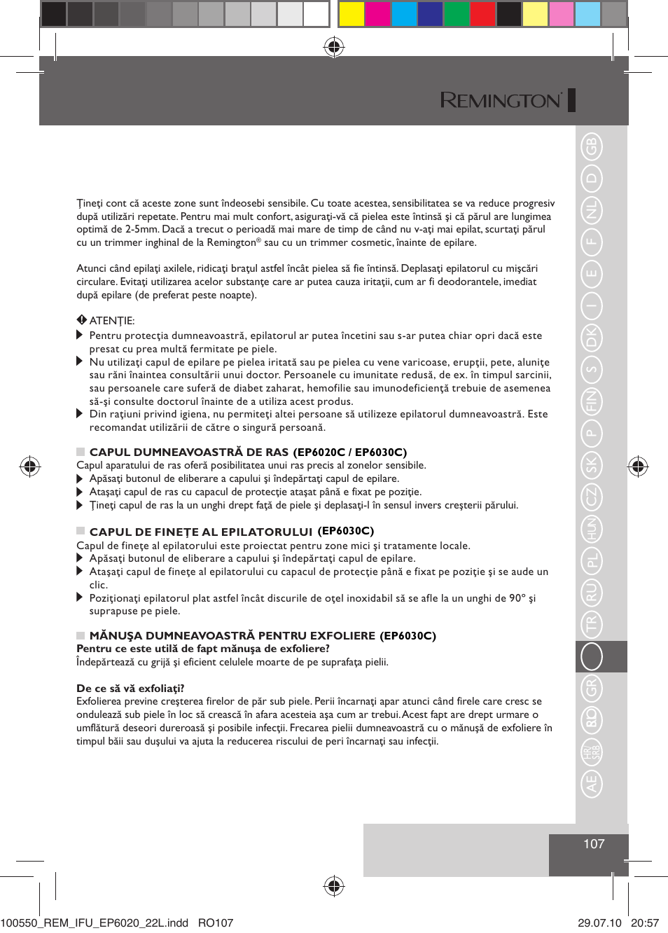 Remington EP6030C User Manual | Page 110 / 140