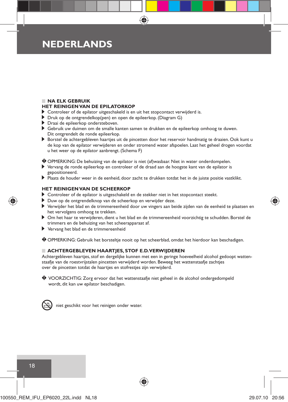 Nederlands | Remington EP6030C User Manual | Page 21 / 140