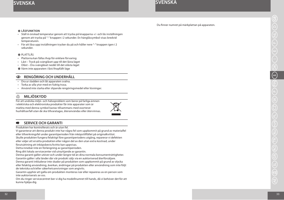 Svenska | Remington S8590 User Manual | Page 17 / 45