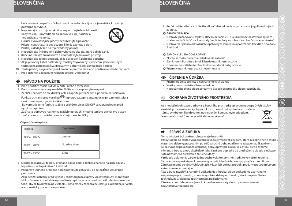 Slovenčina | Remington S8590 User Manual | Page 22 / 45