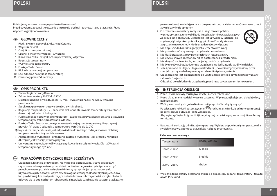 Polski | Remington S8590 User Manual | Page 25 / 45