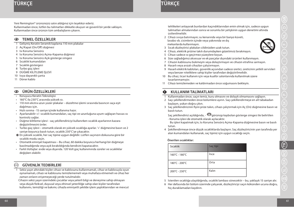 Türkçe | Remington S8590 User Manual | Page 31 / 45