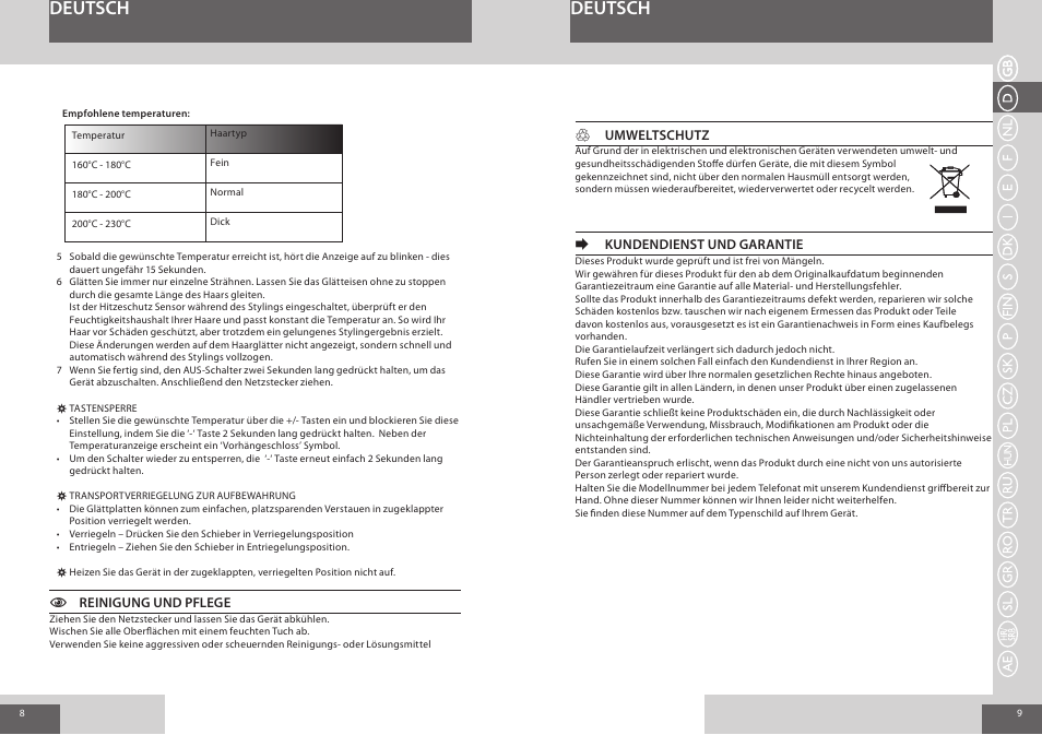 Deutsch | Remington S8590 User Manual | Page 5 / 45