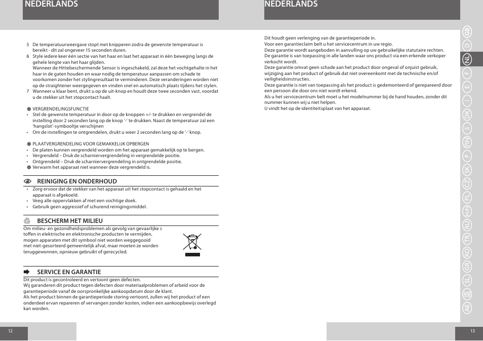 Nederlands | Remington S8590 User Manual | Page 7 / 45