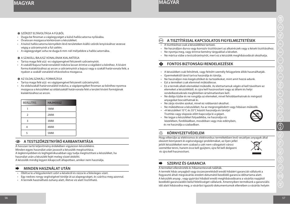 Magyar | Remington NE3550 User Manual | Page 29 / 46