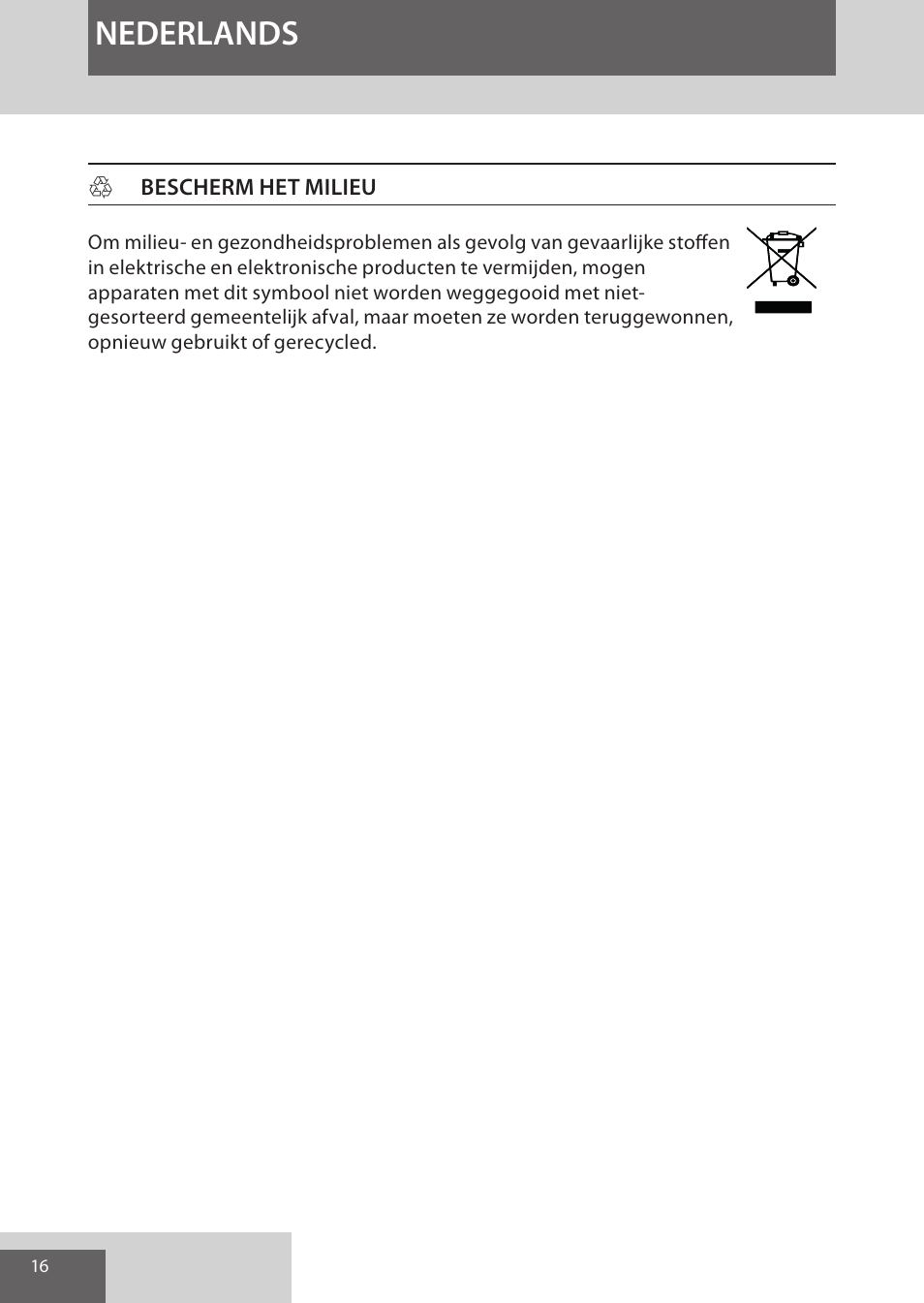 Nederlands | Remington CI96S1 User Manual | Page 16 / 108