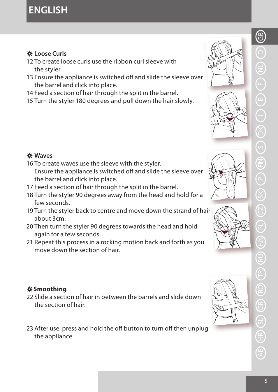 English | Remington CI96S1 User Manual | Page 5 / 108