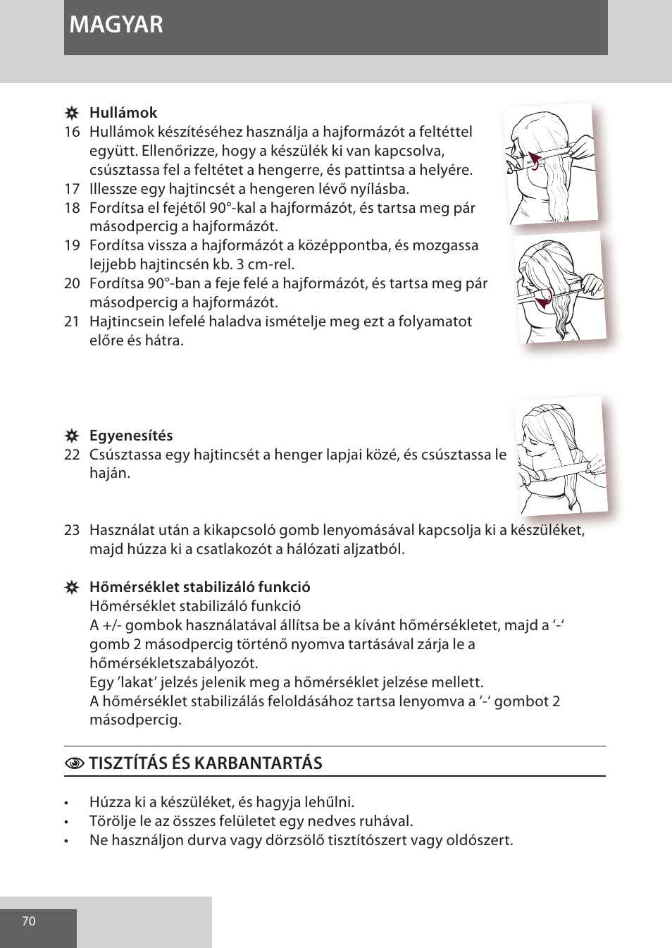 Magyar | Remington CI96S1 User Manual | Page 70 / 108