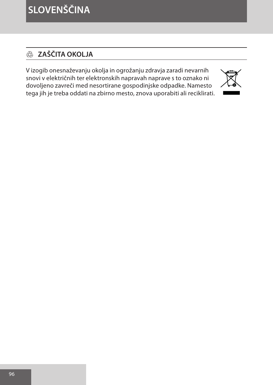 Slovenščina | Remington CI96S1 User Manual | Page 96 / 108