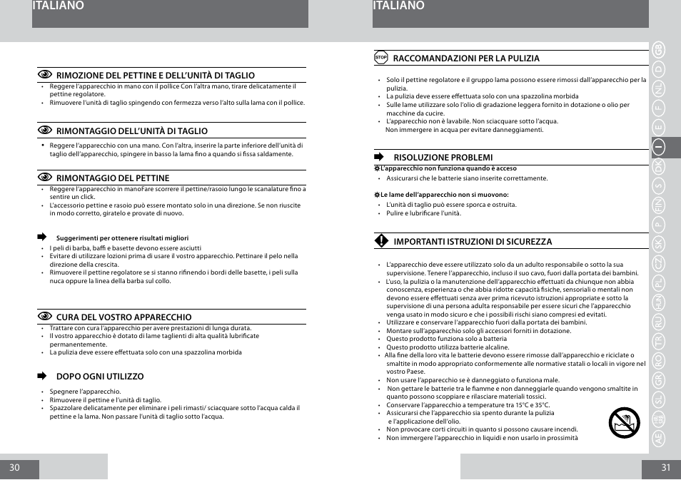 Italiano, Italiano c | Remington MB4010 User Manual | Page 16 / 58