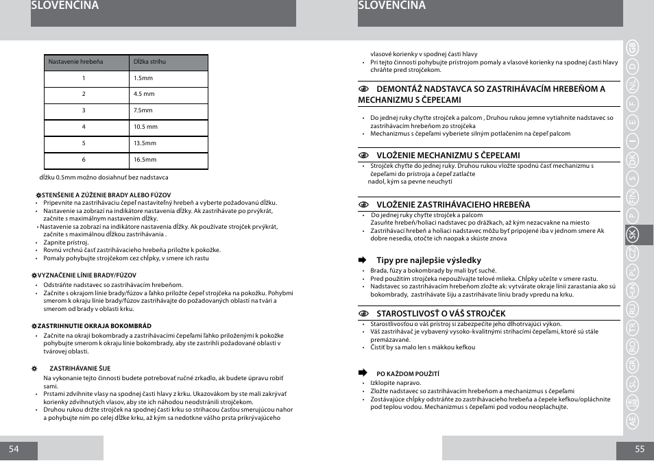 Slovenčina | Remington MB4010 User Manual | Page 28 / 58