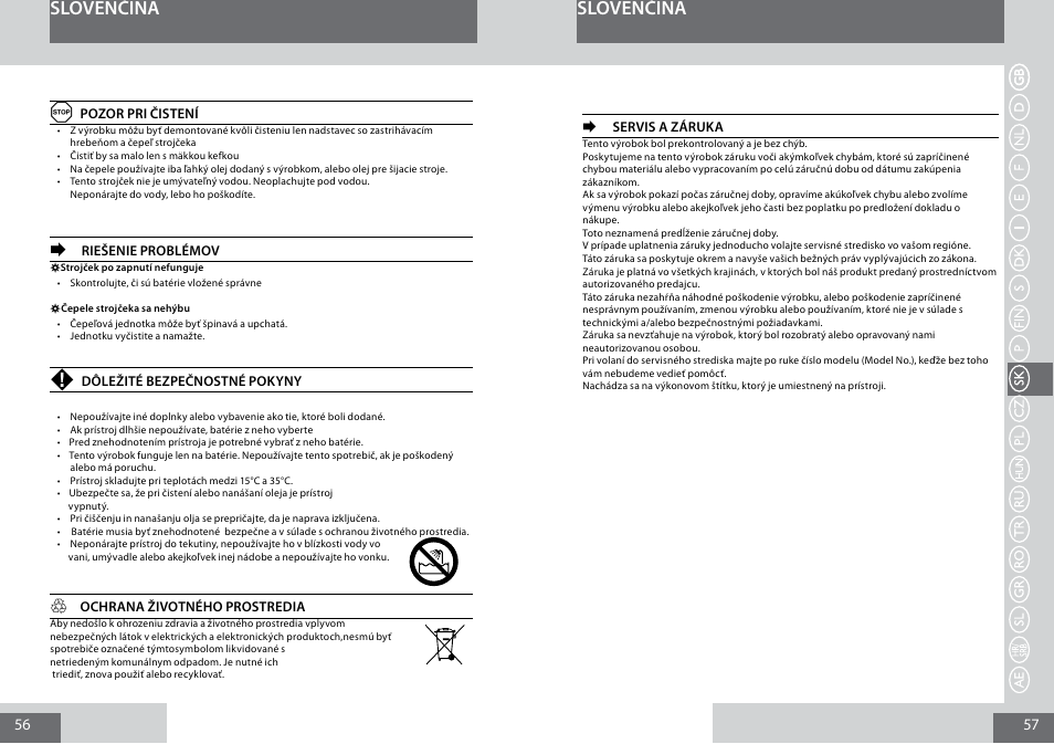 Slovenčina | Remington MB4010 User Manual | Page 29 / 58