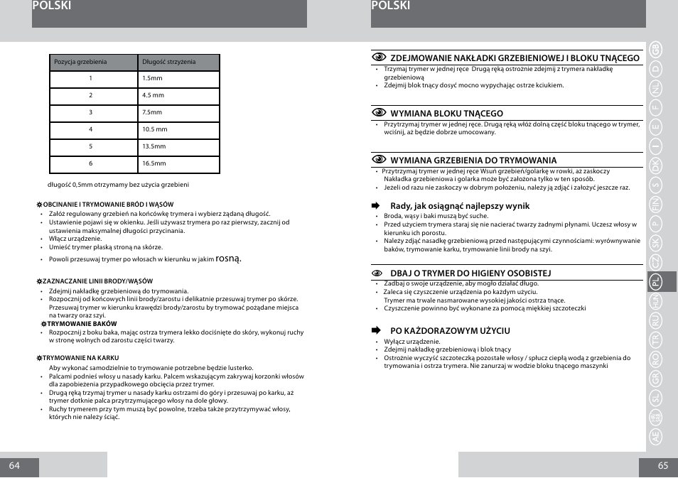 Polski, Polski c, Rosną | Remington MB4010 User Manual | Page 33 / 58