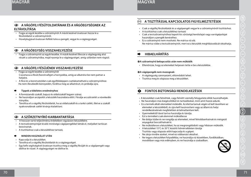 Magyar | Remington MB4010 User Manual | Page 36 / 58