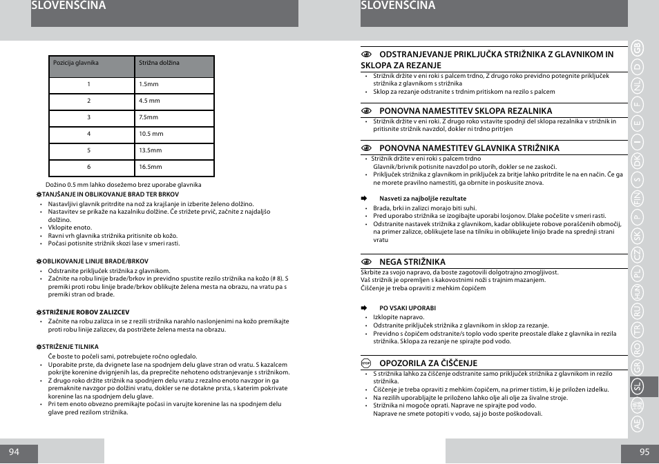 Slovenščina | Remington MB4010 User Manual | Page 48 / 58