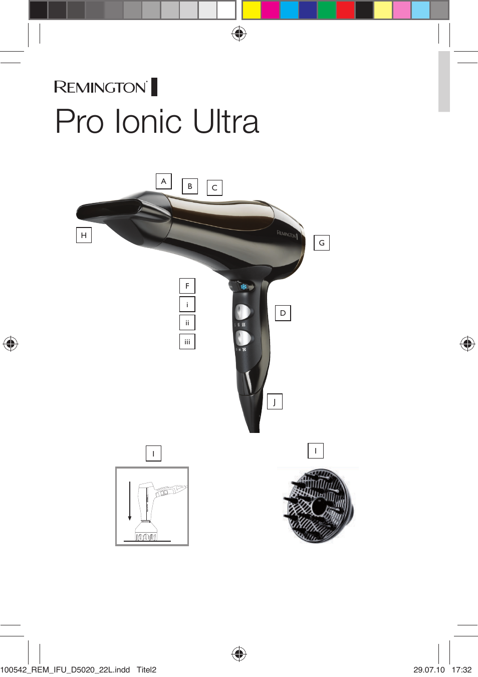 Pro ionic ultra | Remington D5020 User Manual | Page 2 / 68