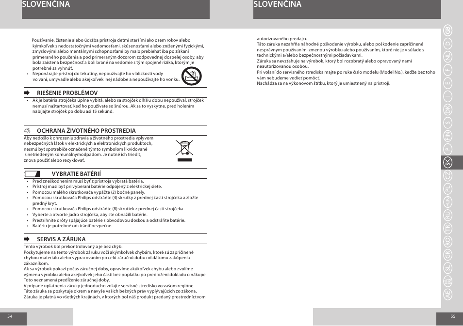 Slovenčina | Remington F4800 User Manual | Page 28 / 58