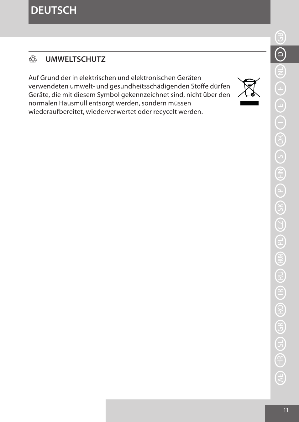 Deutsch | Remington S9600 User Manual | Page 11 / 92