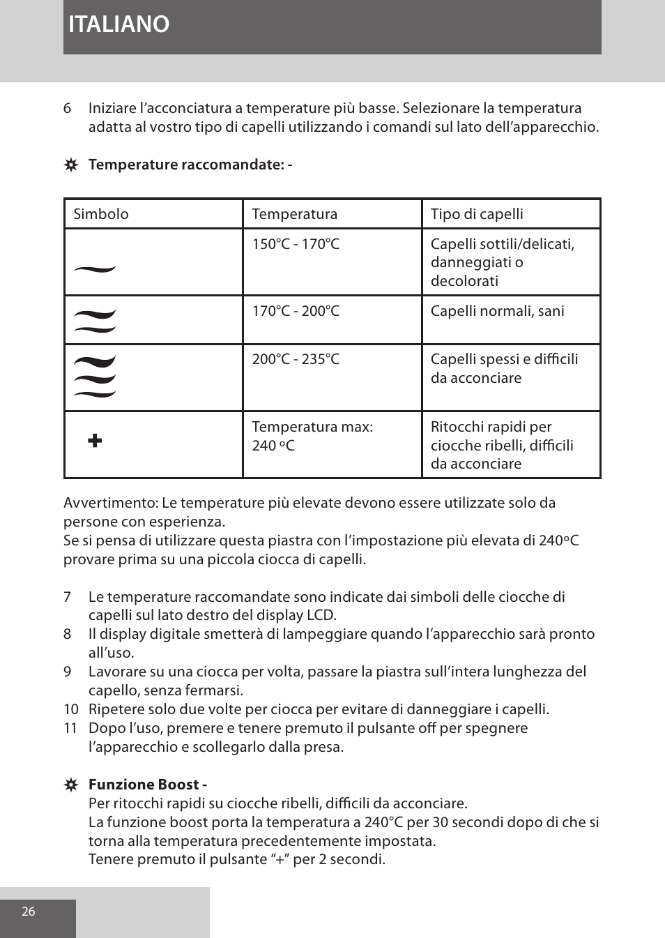 Italiano | Remington S9600 User Manual | Page 26 / 92