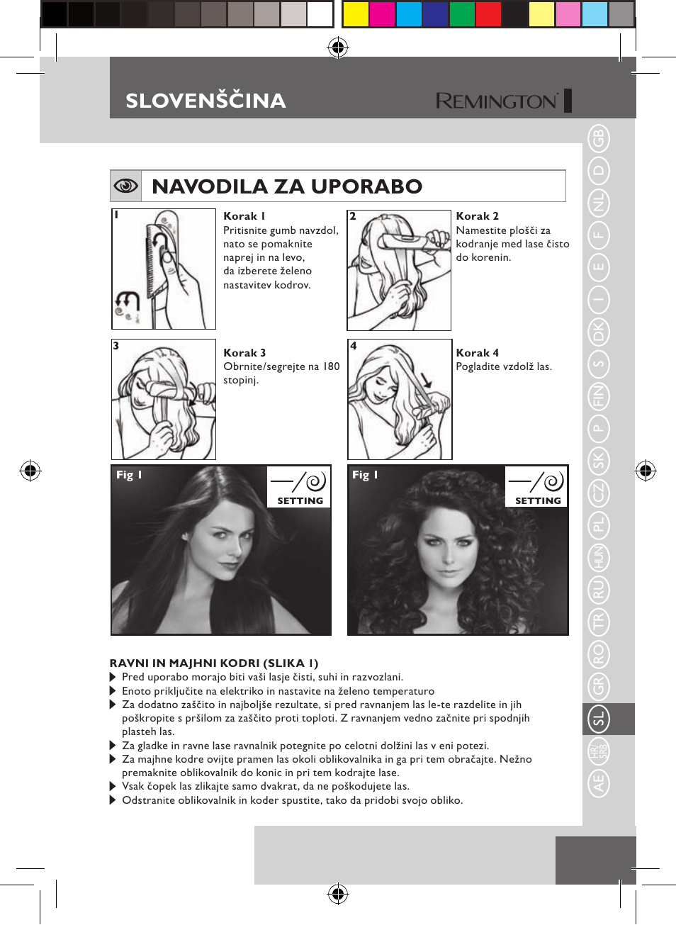 Slovenščina navodila za uporabo | Remington S6600 User Manual | Page 109 / 126