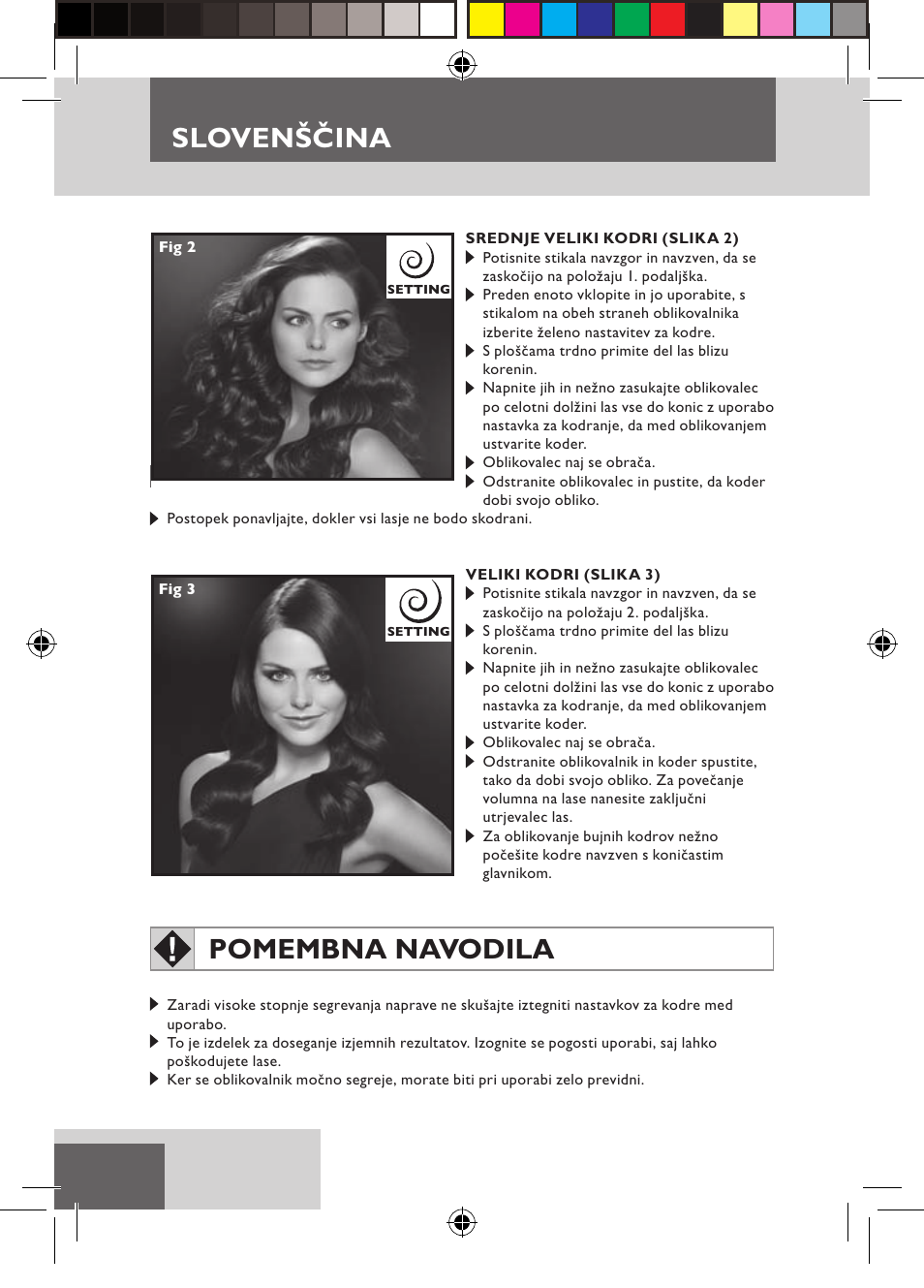 Slovenščina, Pomembna navodila | Remington S6600 User Manual | Page 110 / 126