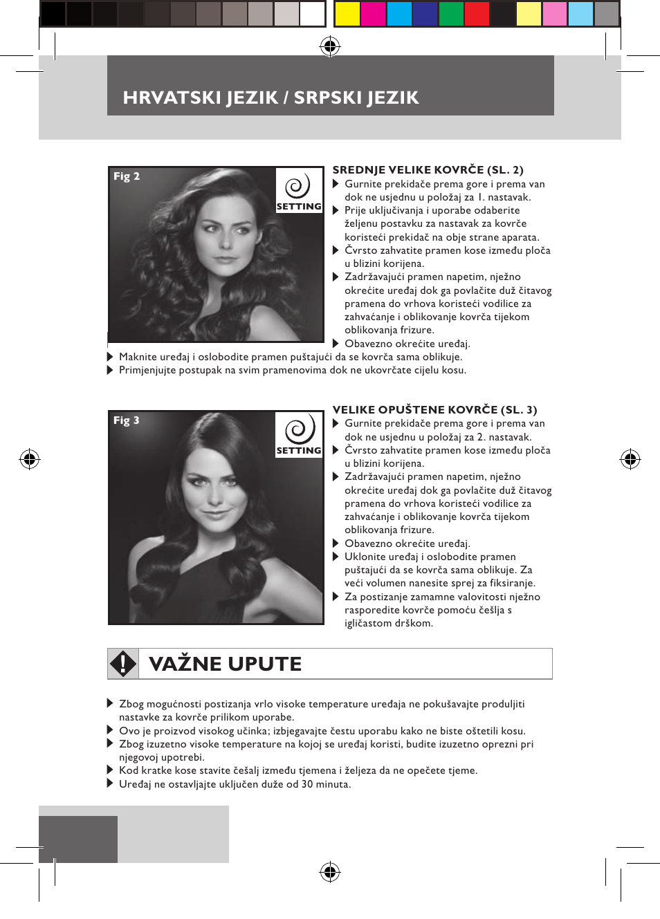 Važne upute, Hrvatski jezik / srpski jezik | Remington S6600 User Manual | Page 116 / 126