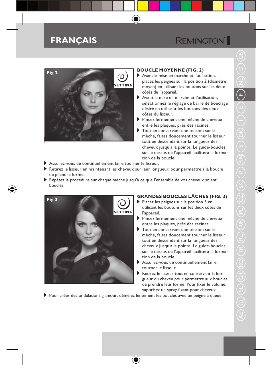Français | Remington S6600 User Manual | Page 23 / 126