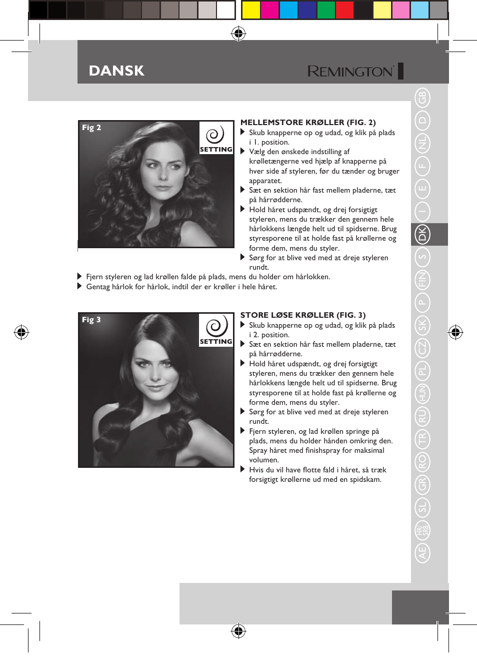 Dansk | Remington S6600 User Manual | Page 41 / 126