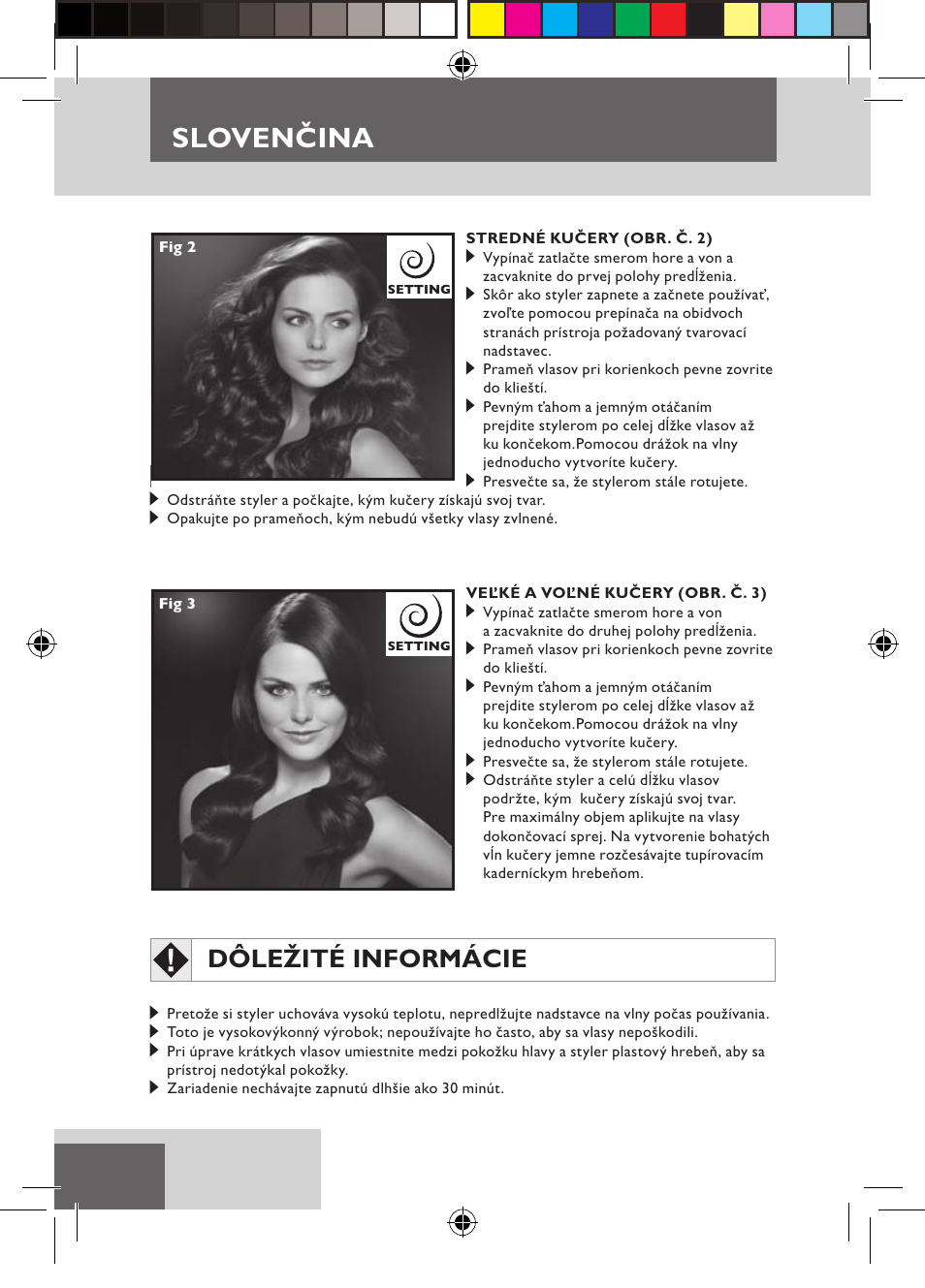 Slovenčina, Dôležité informácie | Remington S6600 User Manual | Page 64 / 126