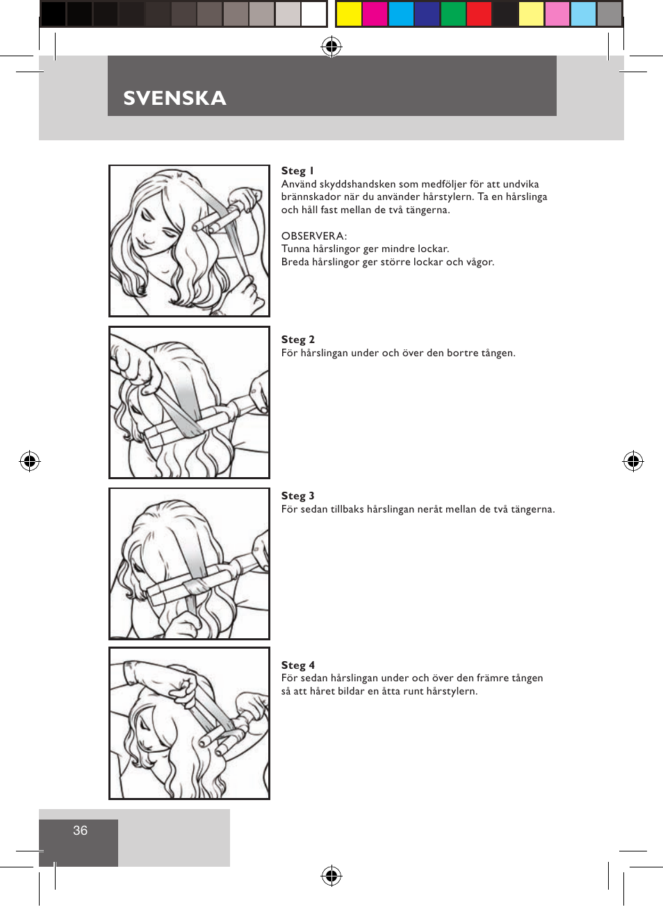 Svenska | Remington CI9522 User Manual | Page 38 / 108