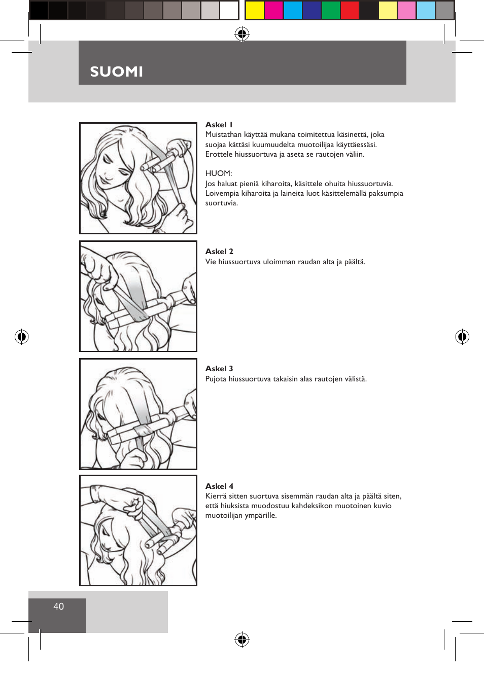 Suomi | Remington CI9522 User Manual | Page 42 / 108