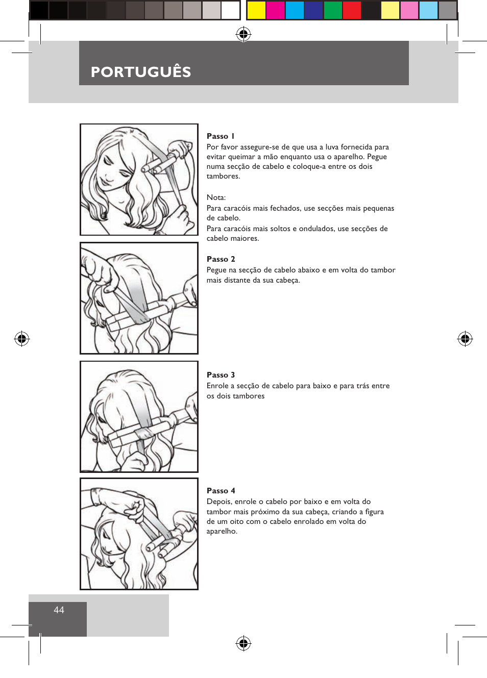 Português | Remington CI9522 User Manual | Page 46 / 108