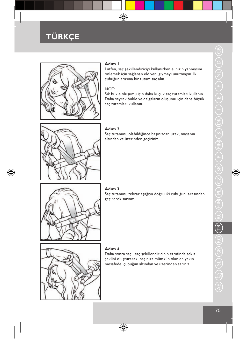 Türkçe | Remington CI9522 User Manual | Page 77 / 108