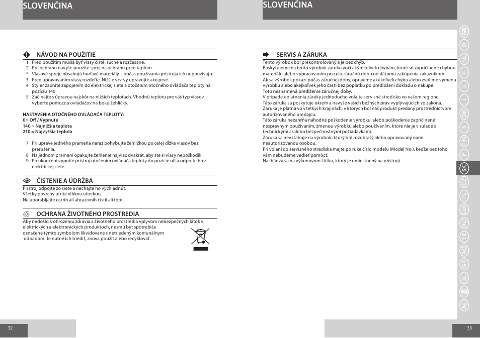 Slovenčina | Remington S1006 User Manual | Page 17 / 36