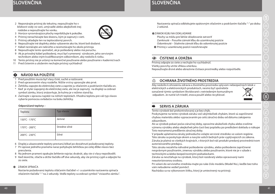 Slovenčina | Remington S8500 User Manual | Page 21 / 45